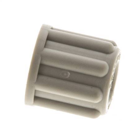 Écrou-raccord en PP 6x4mm (M10x1) moleté [20 pièces].