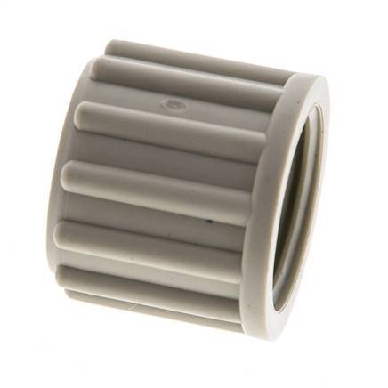 Écrou-raccord en PP 12x10mm (M18x1.5) moleté [5 pièces].