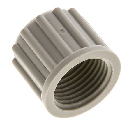 Écrou-raccord en PP 12x10mm (M18x1.5) moleté [5 pièces].