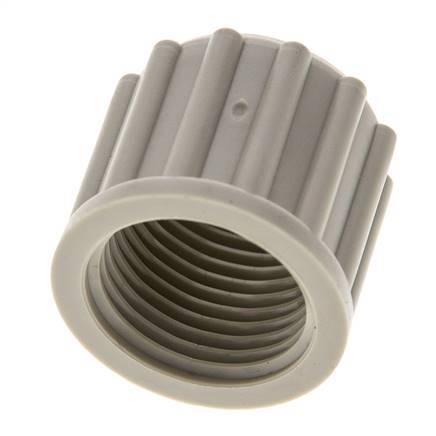 Écrou-raccord en PP 12x10mm (M18x1.5) moleté [5 pièces].