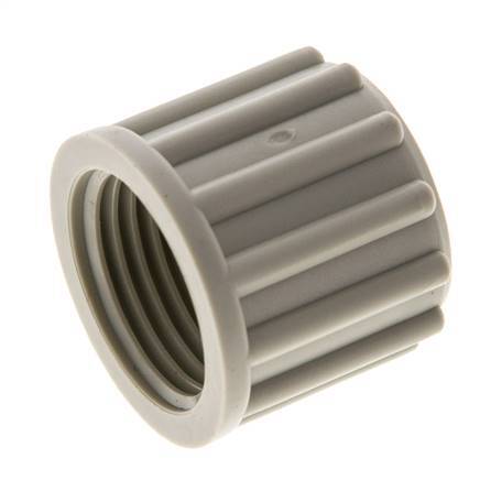Écrou-raccord en PP 12x10mm (M18x1.5) moleté [5 pièces].