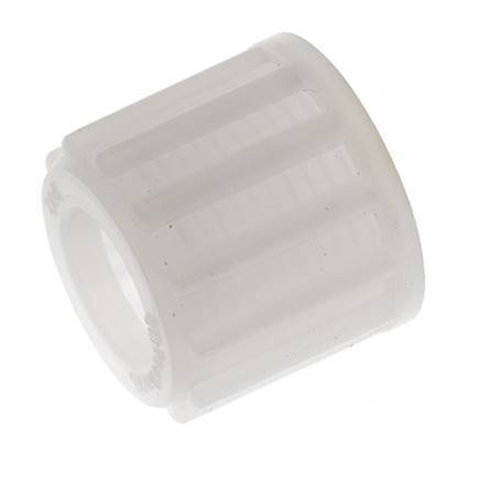 Écrou-raccord en PVDF 12x10mm (M18x1.5) moleté [2 pièces].