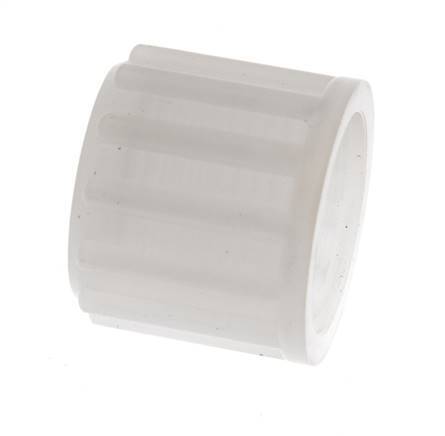 Écrou-raccord en PVDF 12x10mm (M18x1.5) moleté [2 pièces].