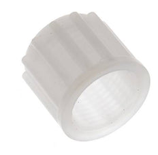 Écrou-raccord en PVDF 12x10mm (M18x1.5) moleté [2 pièces].