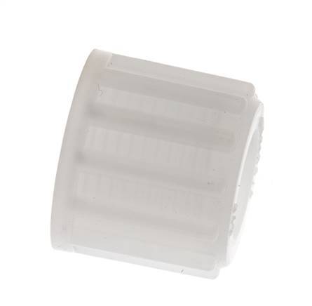 Écrou-raccord en PVDF 12x10mm (M18x1.5) moleté [2 pièces].