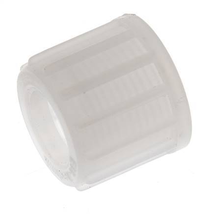Écrou-raccord en PVDF 14x12mm (M20x1,5) moleté [2 pièces].