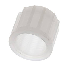 Écrou-raccord en PVDF 14x12mm (M20x1,5) moleté [2 pièces].