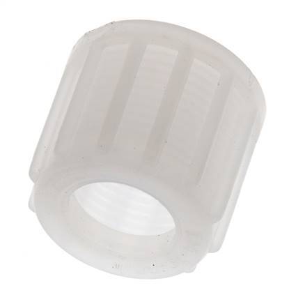 Écrou-raccord en PVDF 14x12mm (M20x1,5) moleté [2 pièces].
