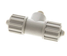 12x6mm & G1/8'' PP T-Shape Tee Compression Fitting with Male Threads 10 bar PVC and PA