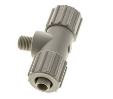 15x9mm & G1/4'' PP T-Shape Tee Compression Fitting with Male Threads 10 bar PVC and PA