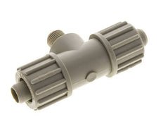 16x10mm & G1/4'' PP T-Shape Tee Compression Fitting with Male Threads 10 bar PVC and PA