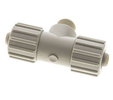 15x9mm & G3/8'' PP T-Shape Tee Compression Fitting with Male Threads 10 bar PVC and PA