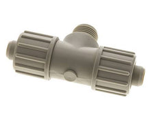 20x13mm & G1/2'' PP T-Shape Tee Compression Fitting with Male Threads 10 bar PVC and PA