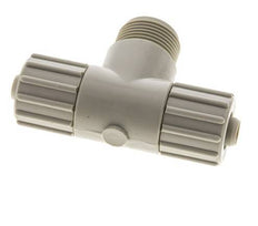 15x9mm & G3/4'' PP T-Shape Tee Compression Fitting with Male Threads 10 bar PVC and PA