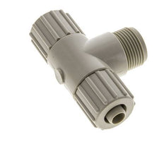 15x9mm & G3/4'' PP T-Shape Tee Compression Fitting with Male Threads 10 bar PVC and PA