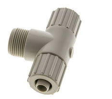 15x9mm & G3/4'' PP T-Shape Tee Compression Fitting with Male Threads 10 bar PVC and PA