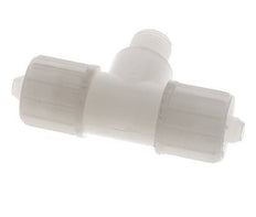 12x6mm & G1/4'' PVDF T-Shape Compression Fitting with Male Threads 10 bar PVC and PA