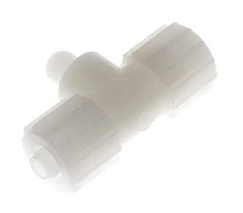 15x9mm & G1/4'' PVDF T-Shape Compression Fitting with Male Threads 10 bar PVC and PA