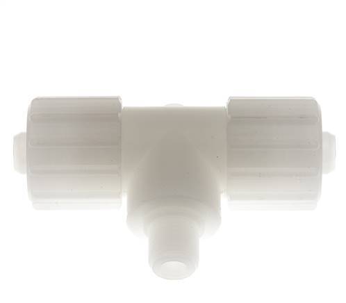 15x9mm & G1/4'' PVDF T-Shape Compression Fitting with Male Threads 10 bar PVC and PA