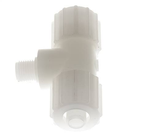 15x9mm & G1/4'' PVDF T-Shape Compression Fitting with Male Threads 10 bar PVC and PA