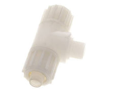 16x10mm & G3/8'' PVDF T-Shape Compression Fitting with Male Threads 10 bar PVC and PA