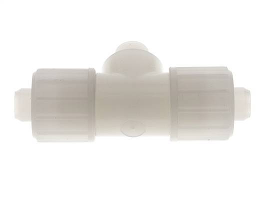 20x13mm & G3/8'' PVDF T-Shape Compression Fitting with Male Threads 10 bar PVC and PA