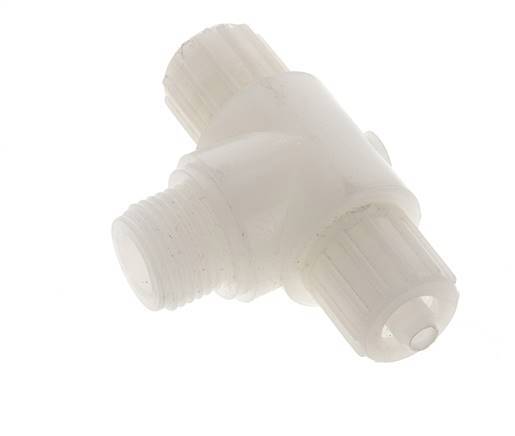 12x6mm &amp; G1/2'' PVDF T-Shape Compression Fitting with Male Threads 10 bar PVC and PA