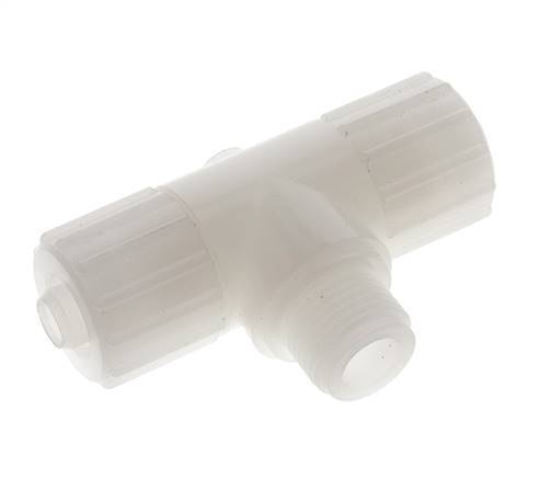 15x9mm & G1/2'' PVDF T-Shape Compression Fitting with Male Threads 10 bar PVC and PA