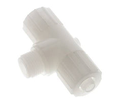 15x9mm & G1/2'' PVDF T-Shape Tee Compression Fitting with Male Threads 10 bar PVC and PA