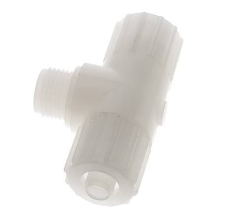 15x9mm & G1/2'' PVDF T-Shape Compression Fitting with Male Threads 10 bar PVC and PA