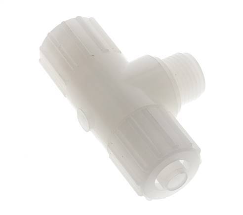 15x9mm & G1/2'' PVDF T-Shape Compression Fitting with Male Threads 10 bar PVC and PA