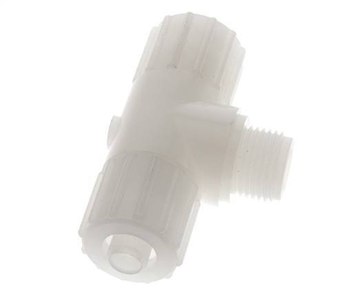 15x9mm & G1/2'' PVDF T-Shape Compression Fitting with Male Threads 10 bar PVC and PA