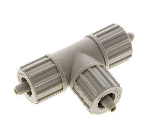 10x4mm PP T-Shape Tee Compression Fitting 10 bar PVC and PA