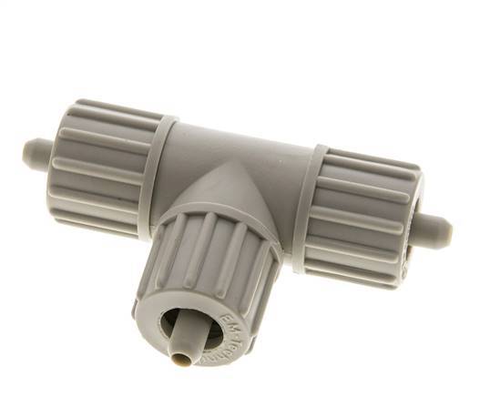 10x4mm PP T-Shape Tee Compression Fitting 10 bar PVC and PA