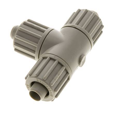 16x10mm PP T-Shape Tee Compression Fitting 10 bar PVC and PA