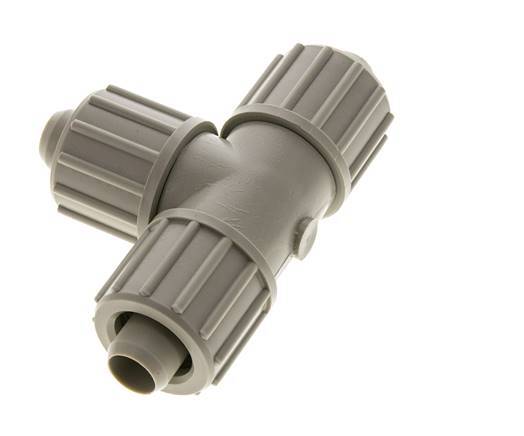 20x13mm PP T-Shape Tee Compression Fitting 10 bar PVC and PA
