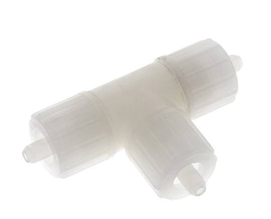 10x4mm PVDF T-Shape Tee Compression Fitting 10 bar PVC and PA