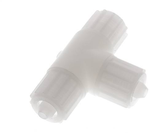 12x6mm PVDF T-Shape Tee Compression Fitting 10 bar PVC and PA