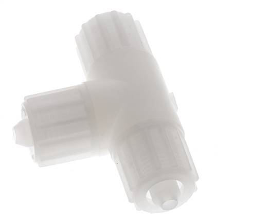 12x6mm PVDF T-Shape Tee Compression Fitting 10 bar PVC and PA