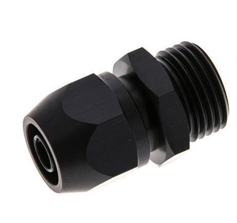 Raccord à compression droit en aluminium 12x9mm & G1/2'' avec filets mâles 10 bar PVC et PA