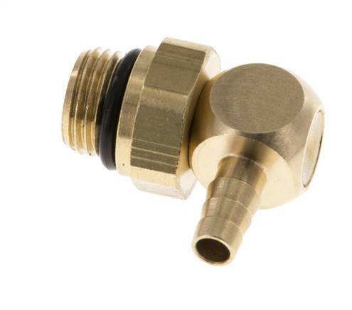 Coude 4 mm & G1/8'' en laiton, avec filetage mâle NBR rotatif
