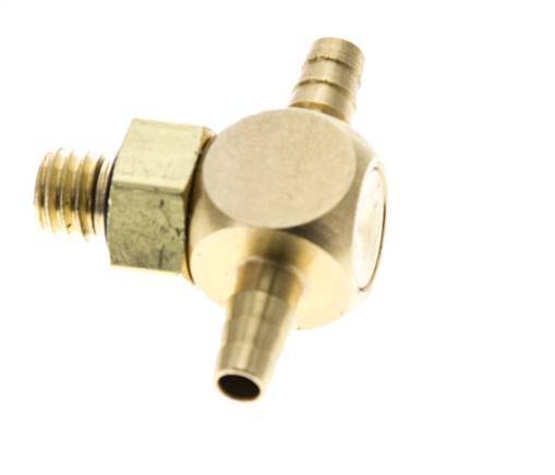 3 mm & M5 Te en laiton Tuyau Barb avec filetage mâle NBR