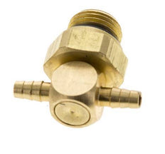 3 mm & G1/8'' Te en laiton tuyau bar avec filetage mâle NBR