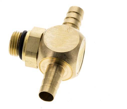 6 mm & G1/8'' Te en laiton tuyau bar avec filetage mâle NBR