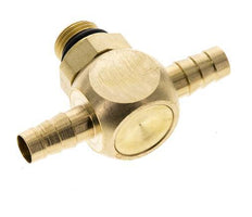 6 mm & G1/8'' Te en laiton tuyau bar avec filetage mâle NBR