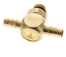 6 mm & G1/8'' Te en laiton tuyau bar avec filetage mâle NBR