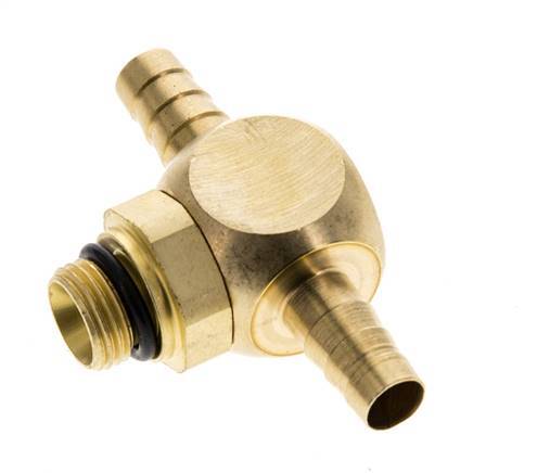 6 mm & G1/8'' Te en laiton tuyau bar avec filetage mâle NBR