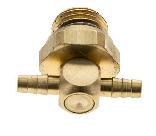 4 mm & G1/4'' Te laiton tuyau bar avec filetage mâle NBR