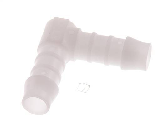 Raccordement de tuyau coudé 9 mm (3/8'') en POM [10 pièces].