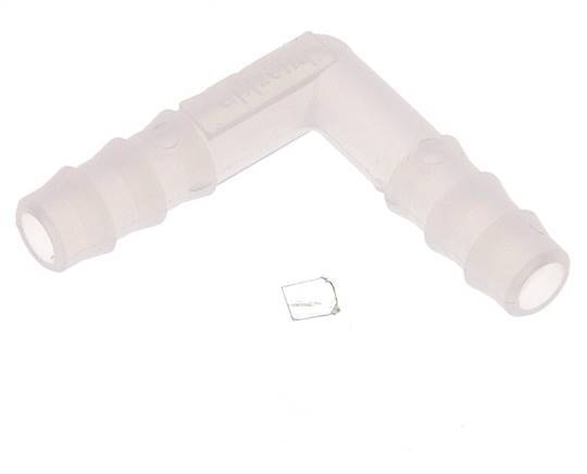 Raccordement de tuyau coudé en PVDF de 6 mm (1/4'') [2 pièces].